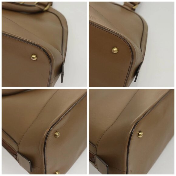BURBERRY Hand Bag Leather Brown Auth